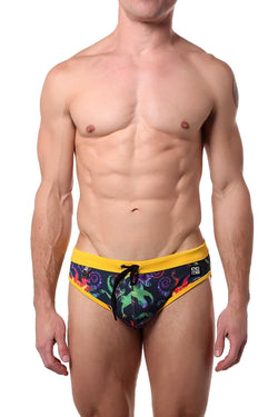 Alexander Cobb Black/Yellow Mythos Swim Brief thumbnail 1