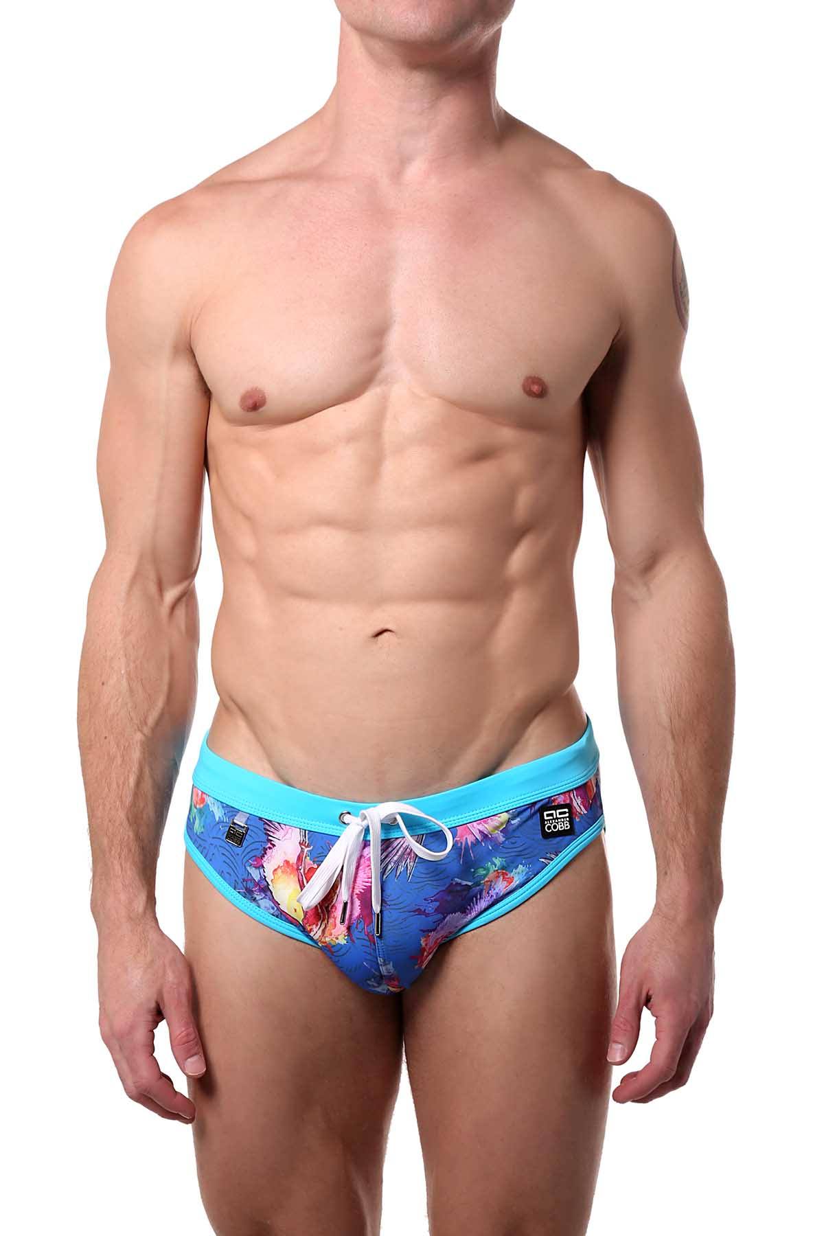 Alexander Cobb Blue Crete Swim Brief