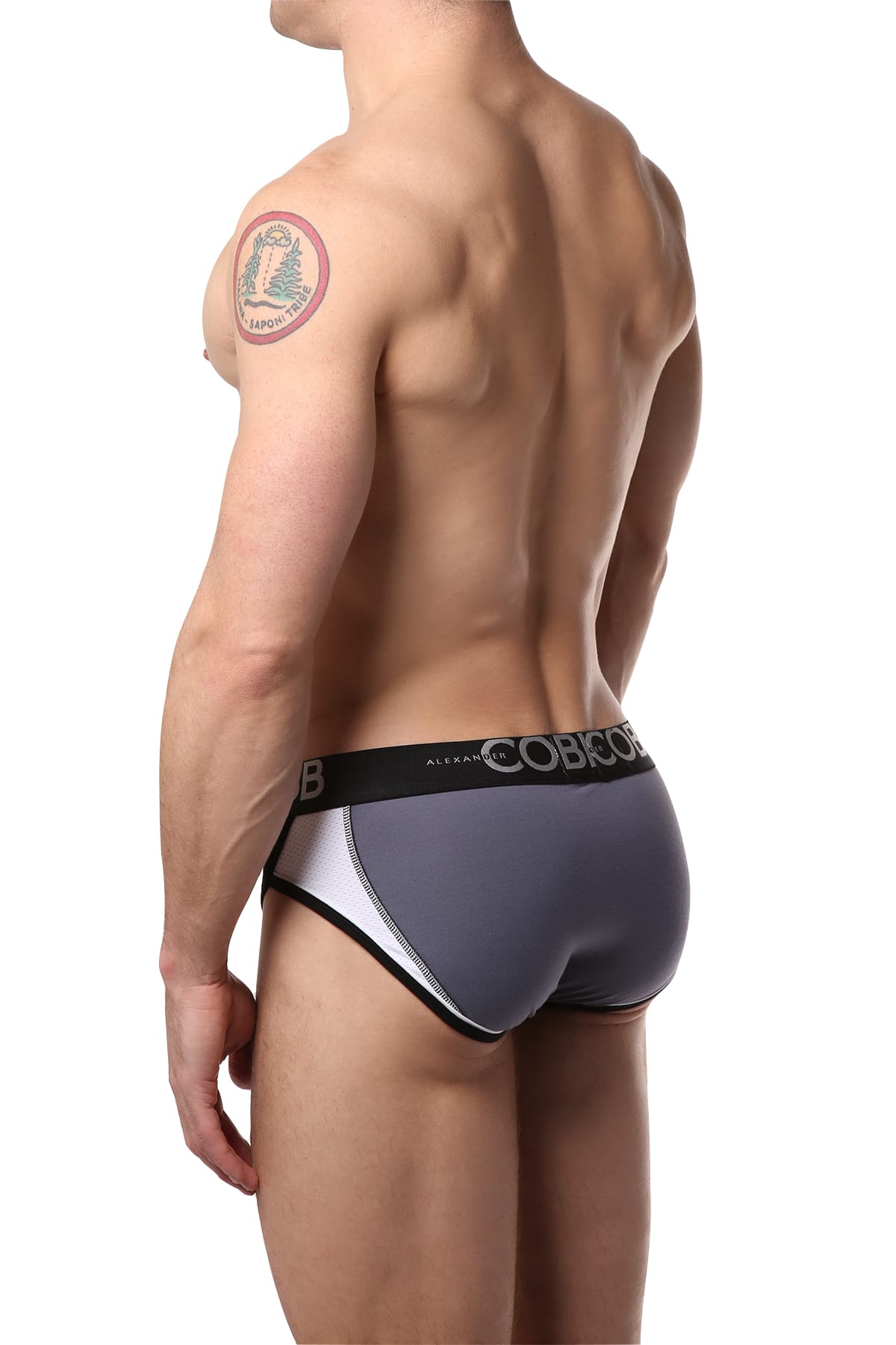 Alexander Cobb Grey Active Mesh Slip Brief