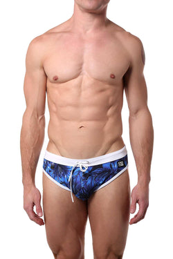 Alexander Cobb Navy/White Night-Flower Swim Brief thumbnail 1