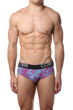 Alexander Cobb Pink & Blue Maori Tattoo Slip Brief thumbnail 1
