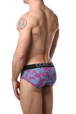 Alexander Cobb Pink & Blue Maori Tattoo Slip Brief thumbnail 2