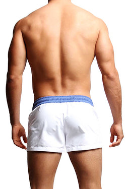 Alexander Cobb Pure White Blue Swim Short thumbnail 3