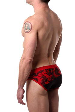 Alexander Cobb Red/Black Ross-Sea Swim Brief thumbnail 2