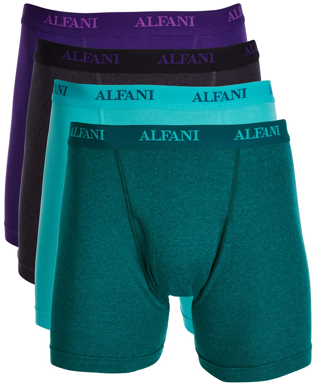 Alfani 4-pk. Cotton Boxer Briefs Green