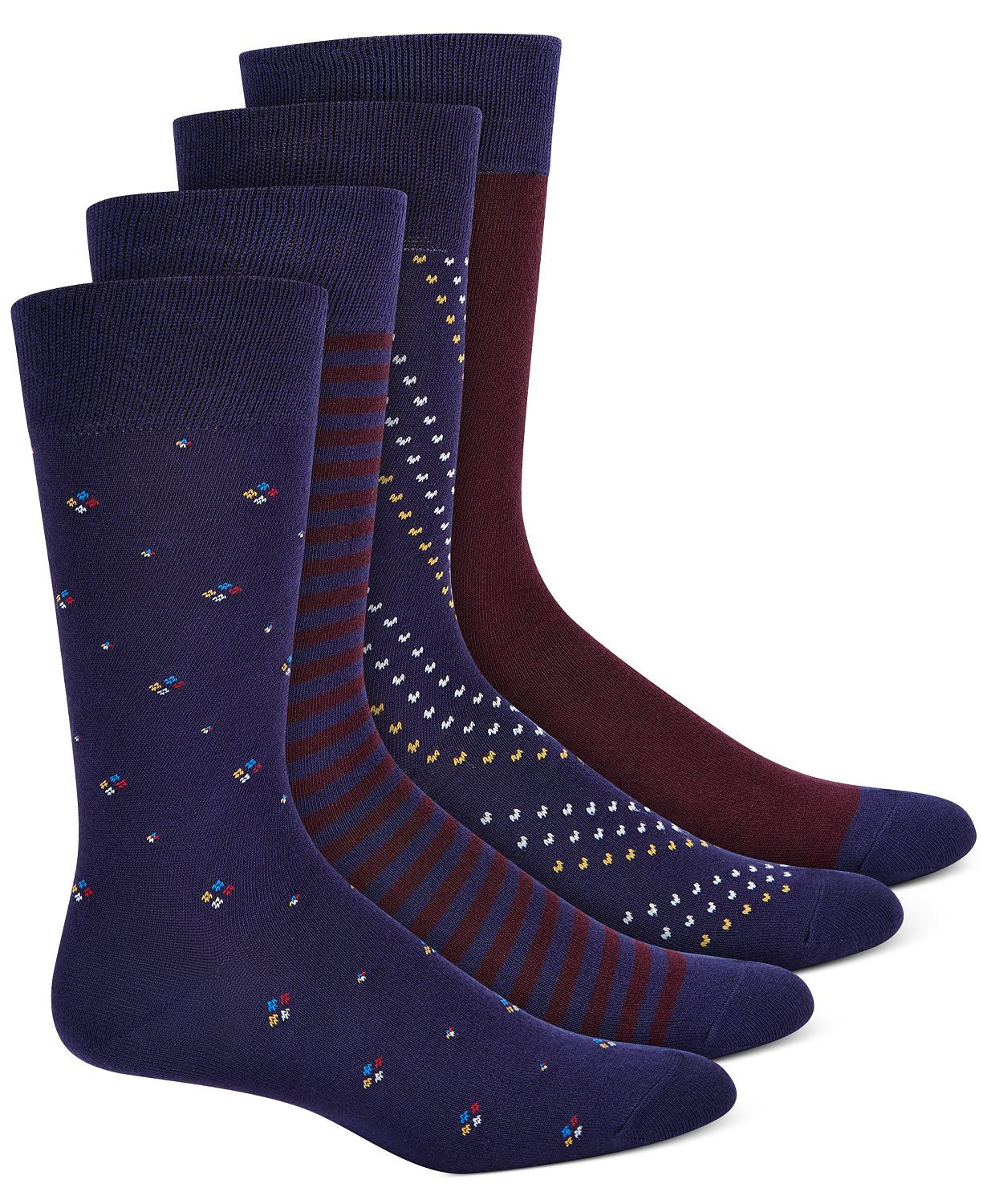 Alfani 4-pk. Socks Navy Burgundy