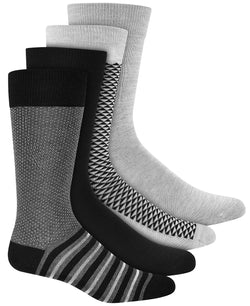 Alfani 4pk. Crew Socks Black/ Grey thumbnail 1