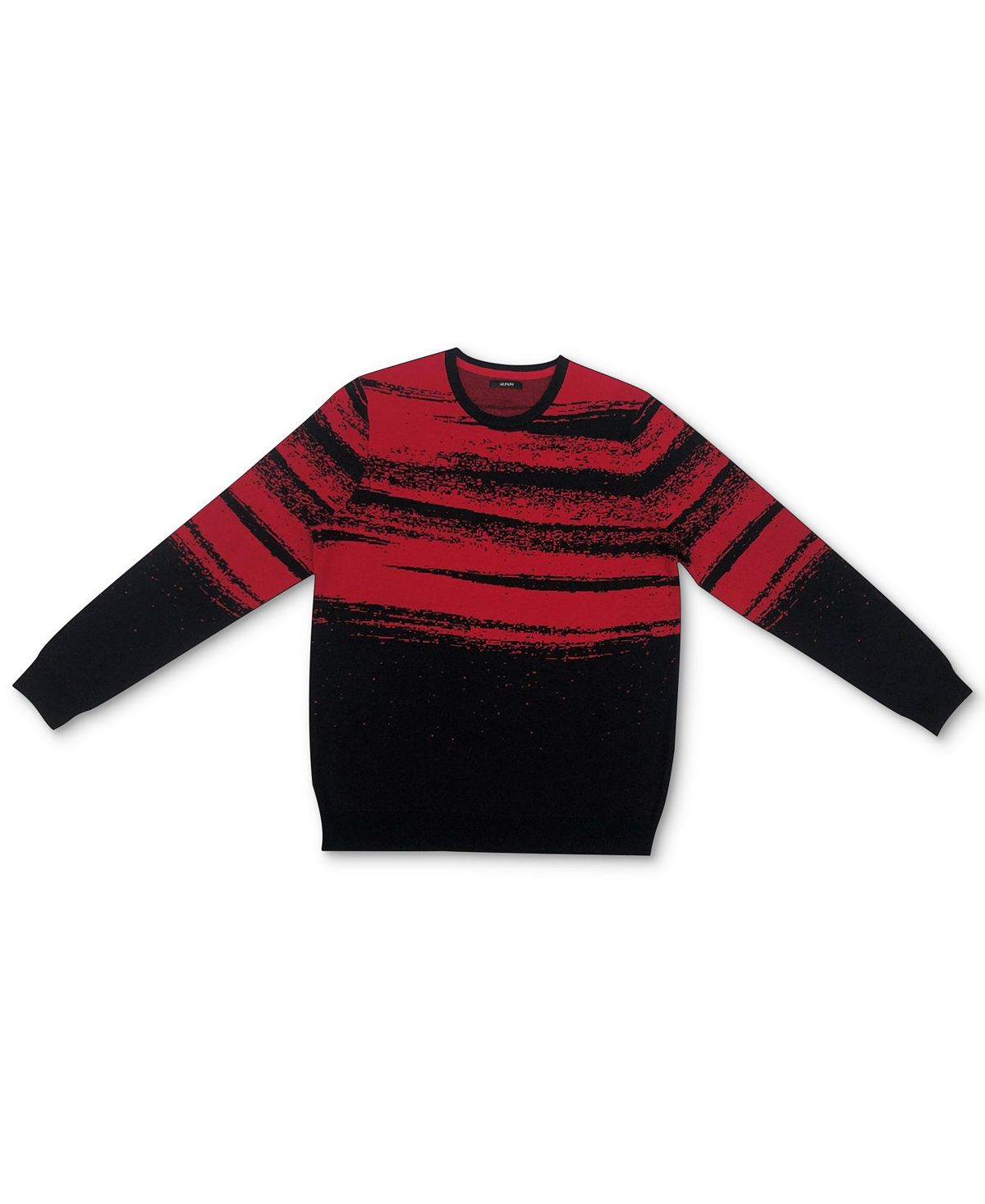 Alfani Abstract Cotton Sweater Jester Red