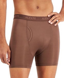 Alfani Air Mesh Quick-dry Moisture-wicking Boxer Briefs Dark Brown thumbnail 1
