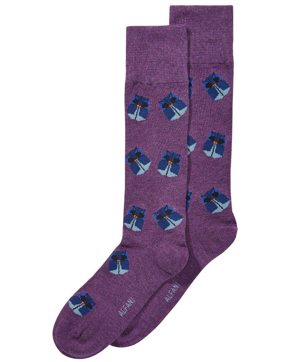 Alfani Alfatech By Assorted Origami Dress Socks Purple Blue