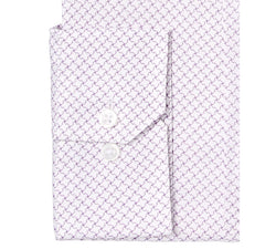 Alfani Alfatech By Slim-fit Performance Stretch Easy-care Dress Shirts White/Lavender thumbnail 2
