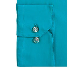 Alfani Alfatech By Slim-fit Performance Stretch Easy-care Solid Dress Shirt Aqua thumbnail 2