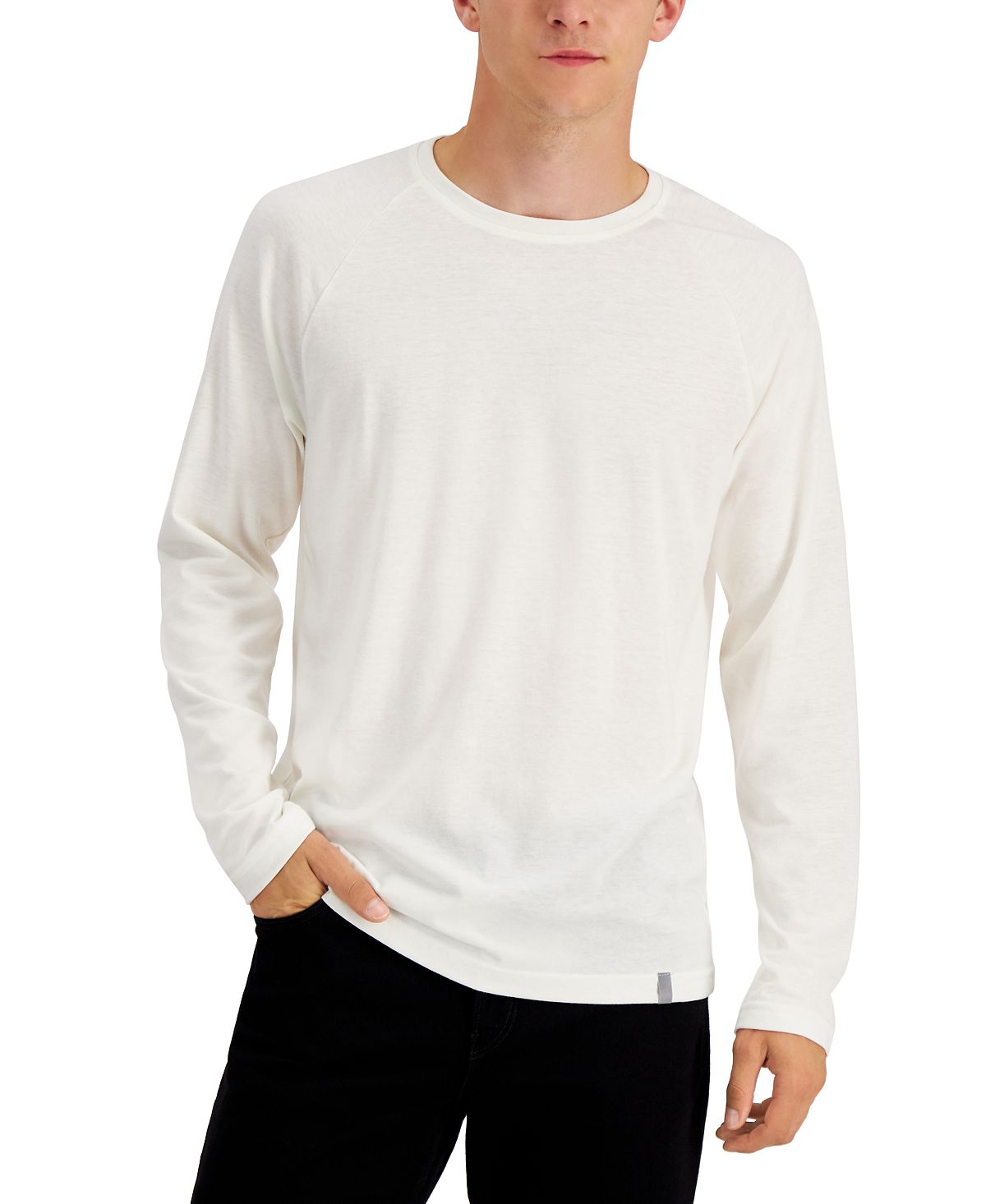 Alfani Alfatech Long-sleeve Shirt Winter Ivory