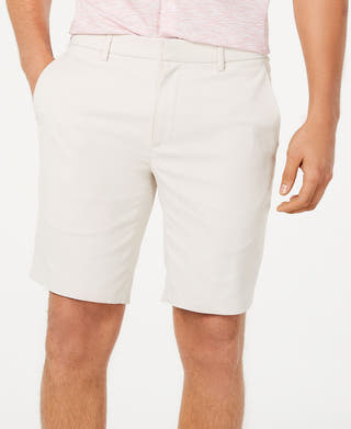 Alfani Alfatech Stretch Waistband 9" Shorts Stone Block