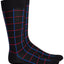 Alfani Alfatech Window pane-plaid Dress Socks Black Red