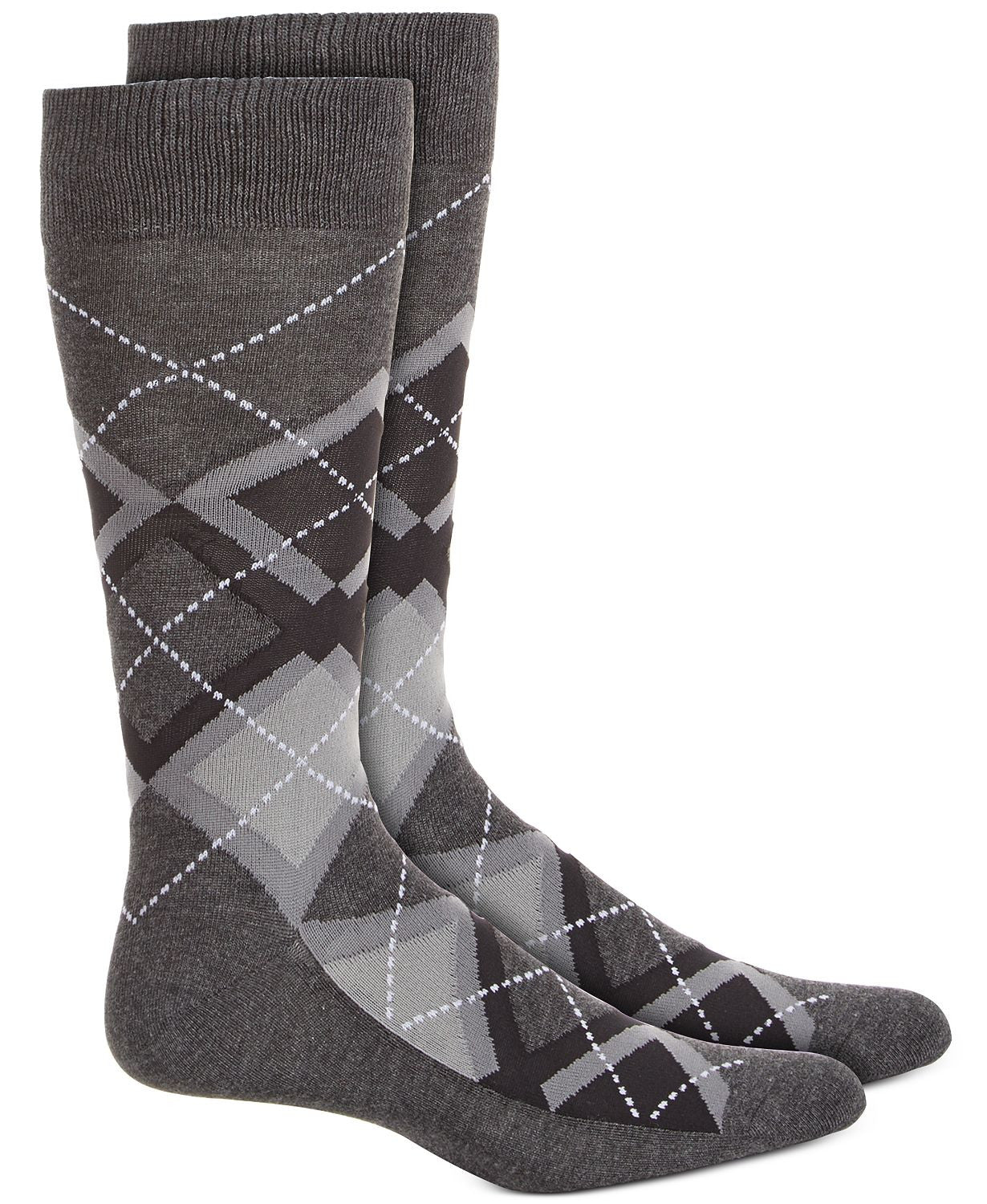 Alfani Argyle Socks / Charcoal Grey