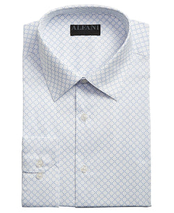 Alfani Assorted Alfatech By Classic/regular Fit Performance Print Dress Shirts White/Blue thumbnail 1