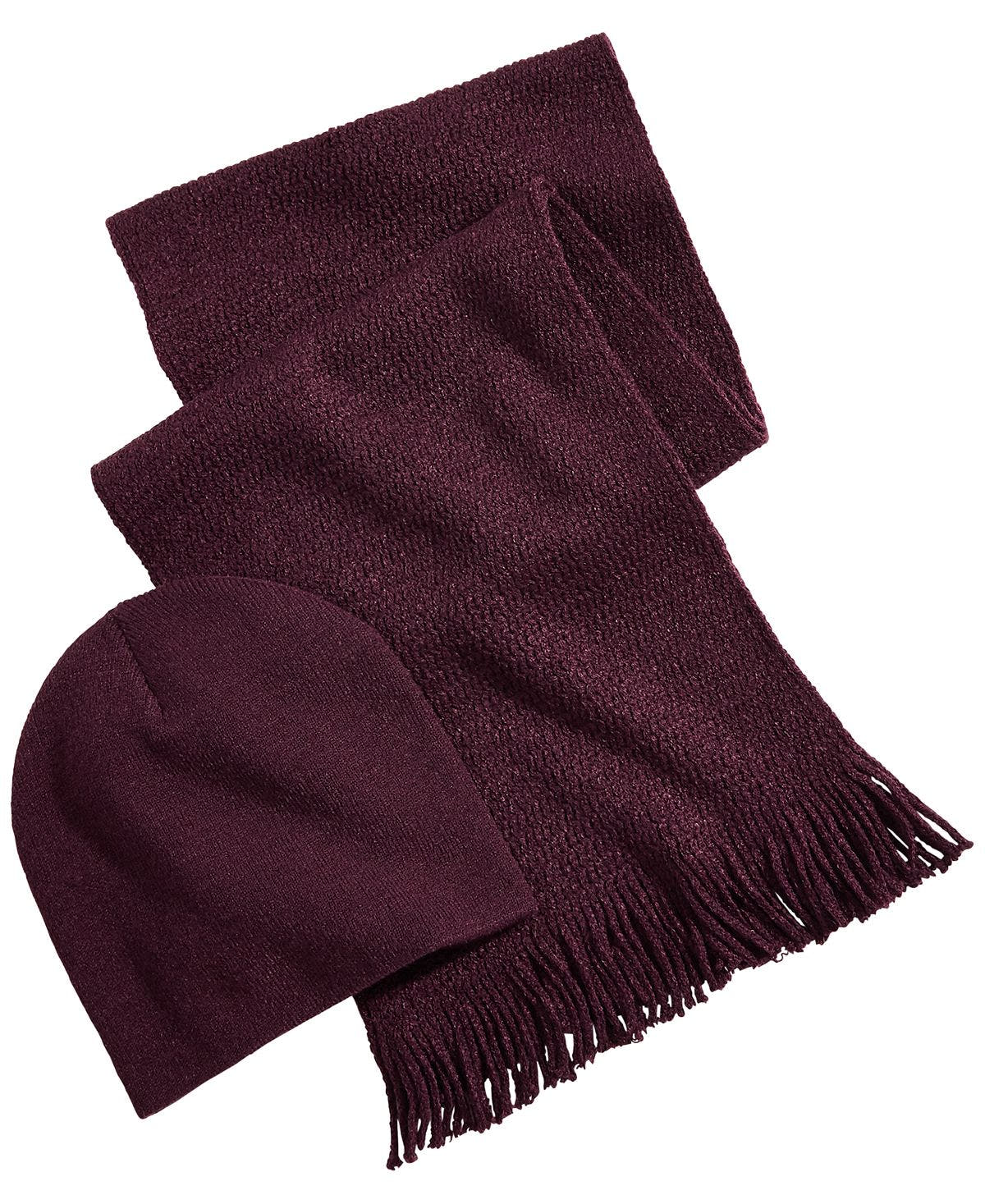 Alfani Beanie & Scarf Gift Set Burgundy