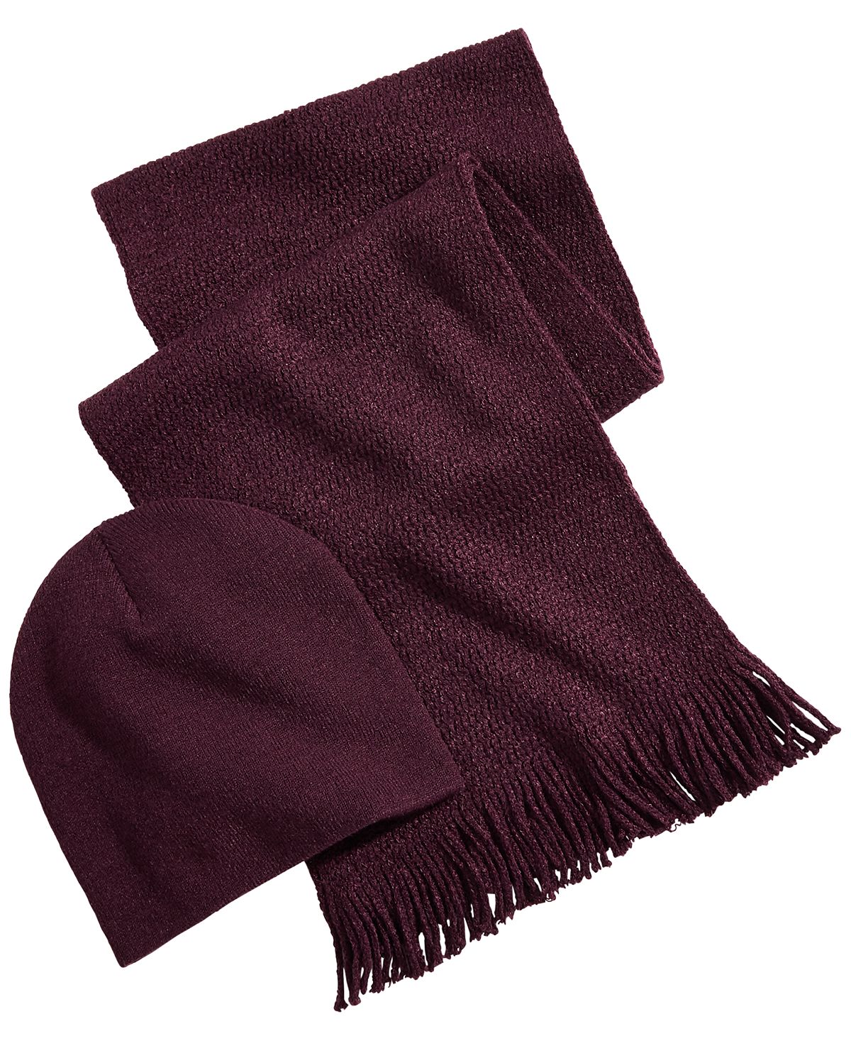 Alfani Beanie & Scarf Gift Set Burgundy