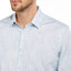 Alfani Classic-fit Abstract Plaid Shirt Faded Blue