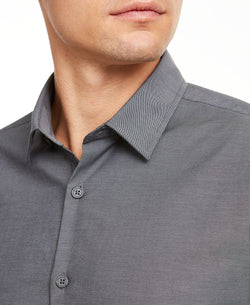 Alfani Classic-fit Solid Shirt New Grey thumbnail 2