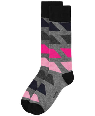 Alfani Color blocked Socks Grey Pink