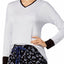 Alfani Colorblock Contrast Cuff Top in City Silver
