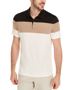 Alfani Colorblocked Polo Shirt Sand thumbnail 1