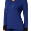Alfani Contrast Cuff Lounge Top in Nautical Star Blue