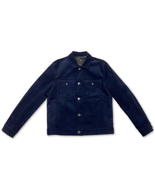 Alfani Corduroy Trucker Jacket Neo Navy