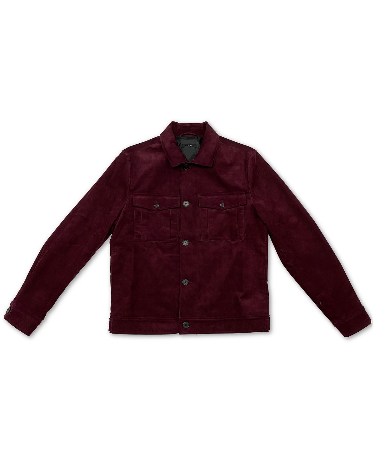 Alfani Corduroy Trucker Jacket Port Heather