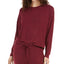 Alfani Cozy Knit Long Sleeve Sleep Top Dried Berry