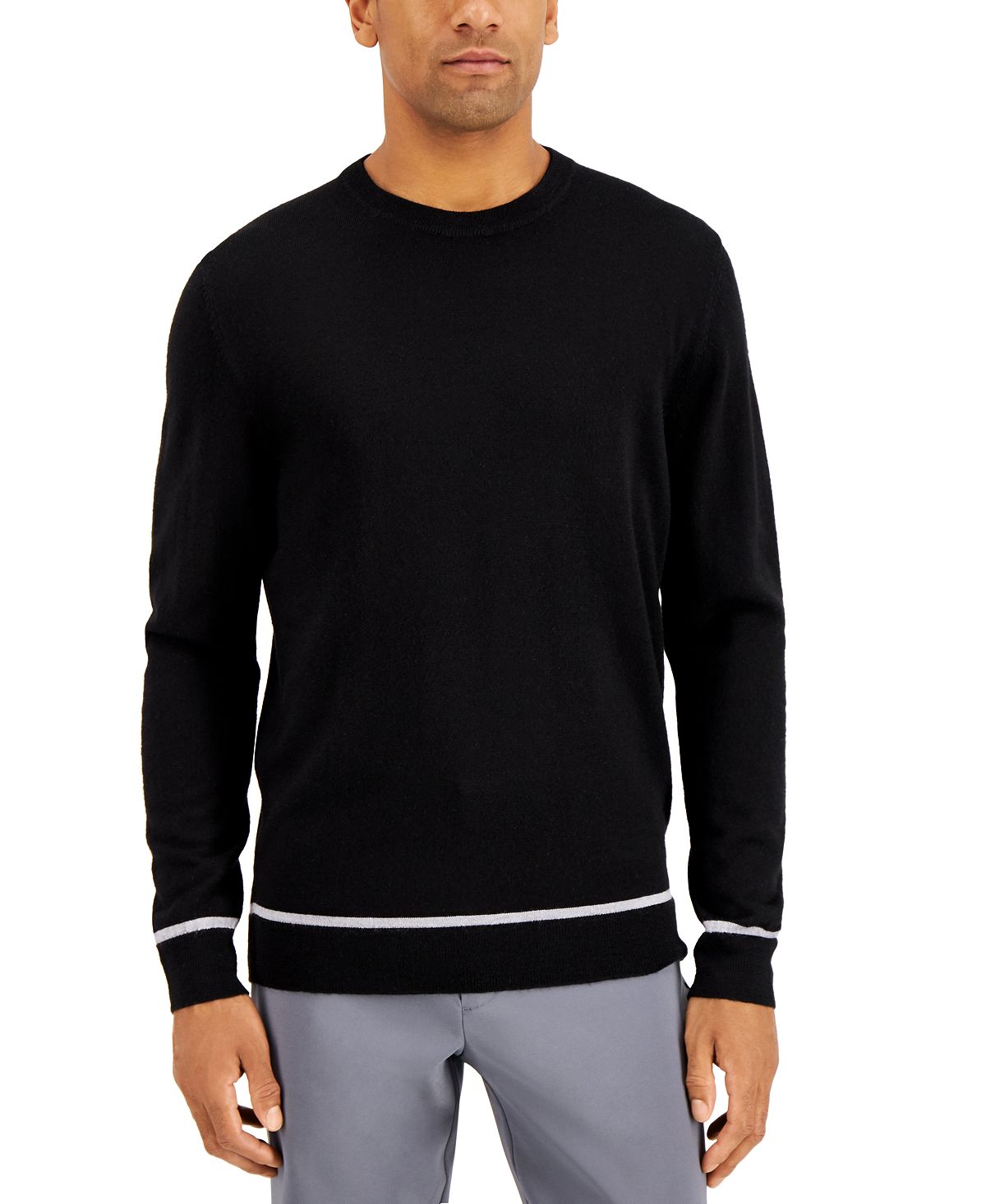 Alfani Crewneck Sweater Deep Black