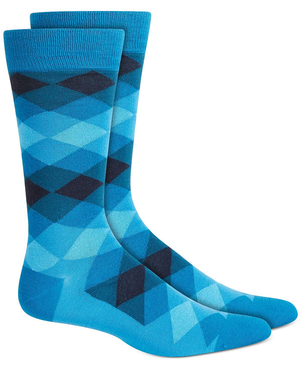 Alfani Diamond Ombre Socks Blue
