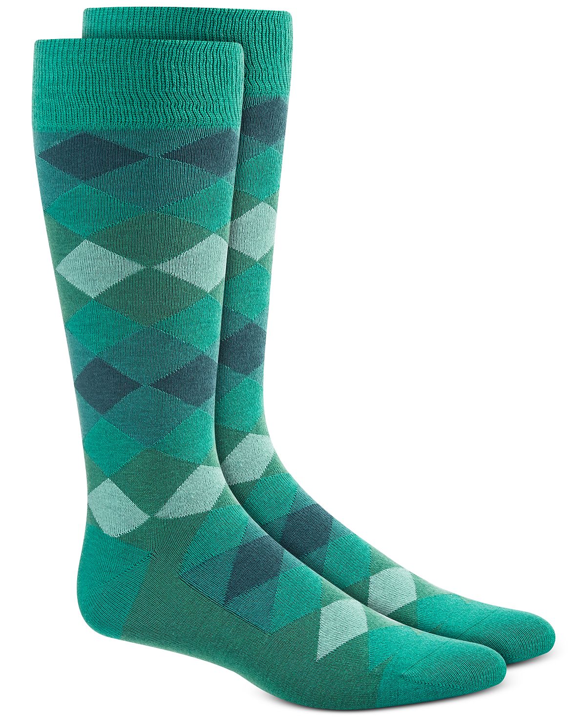 Alfani Diamond Ombre Socks Green