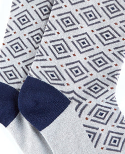 Alfani Diamond Pattern Dress Socks Grey Diamond thumbnail 2