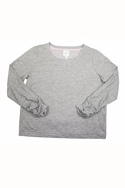 Alfani Double Knit Lounge Top in Stone Grey thumbnail 1