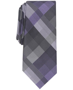 Alfani Ember Plaid Slim Tie Purple thumbnail 1