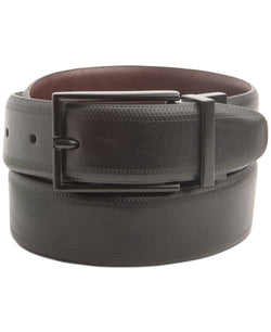 Alfani Embossed Stretch Reversible Belt Black thumbnail 1