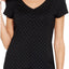 Alfani Essentials Lounge Top in Onyx Pindot