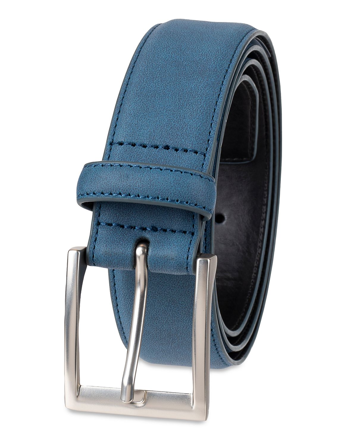 Alfani Faux-suede Belt Blue