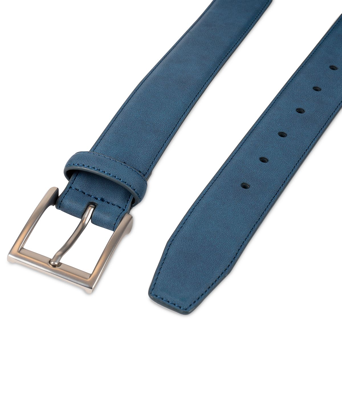 Alfani Faux-suede Belt Blue