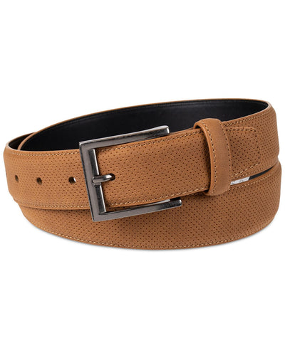 Alfani Faux-suede Belt Tan