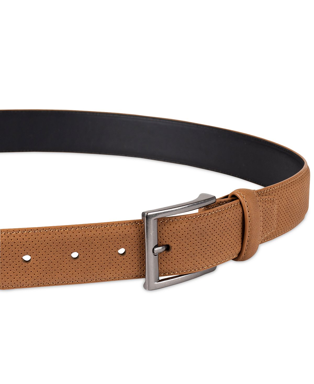 Alfani Faux-suede Belt Tan