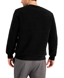 Alfani Fleece Sweatshirt Black thumbnail 3
