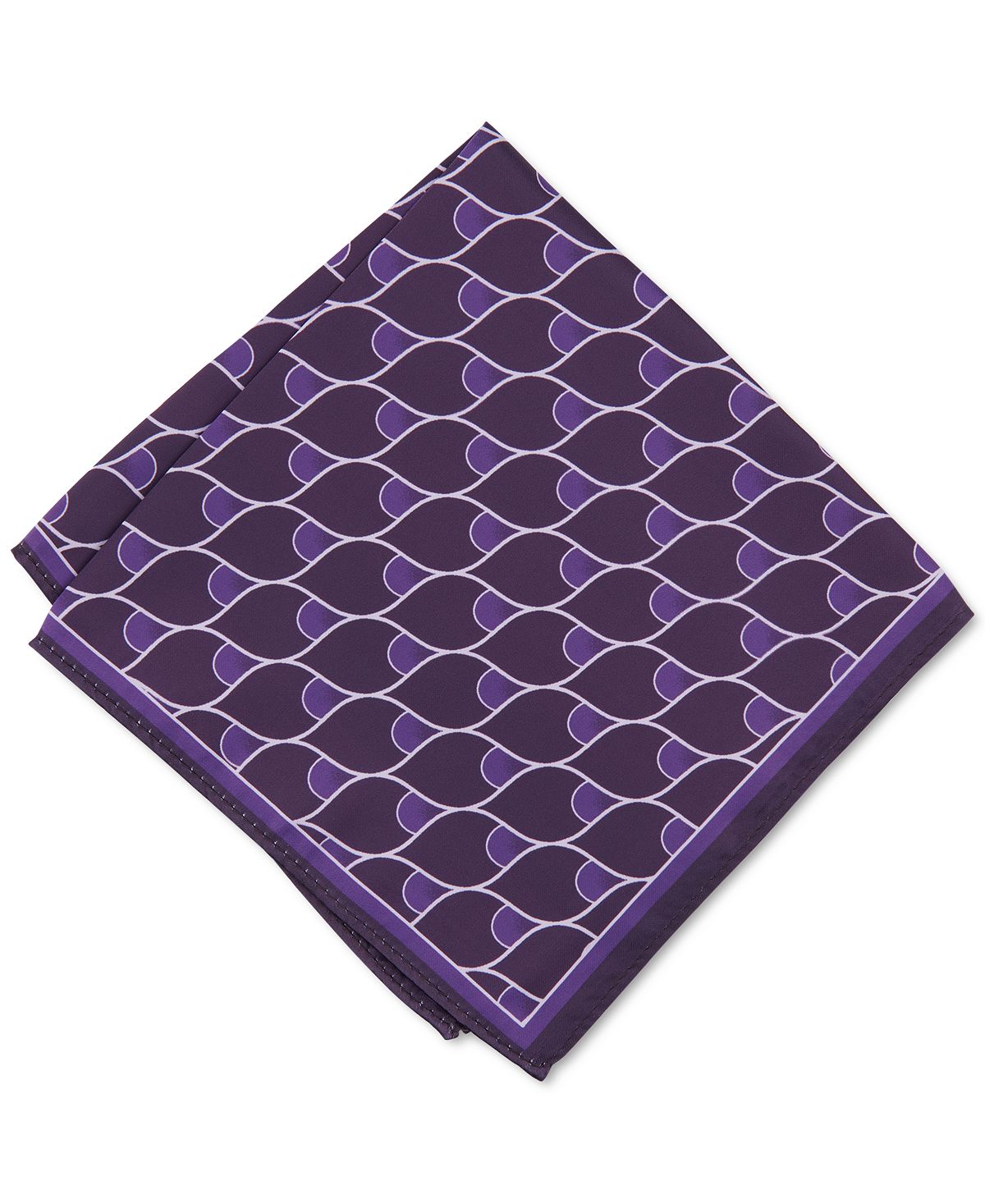 Alfani Geo-print Pocket Square Plum
