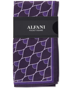 Alfani Geo-print Pocket Square Plum thumbnail 2