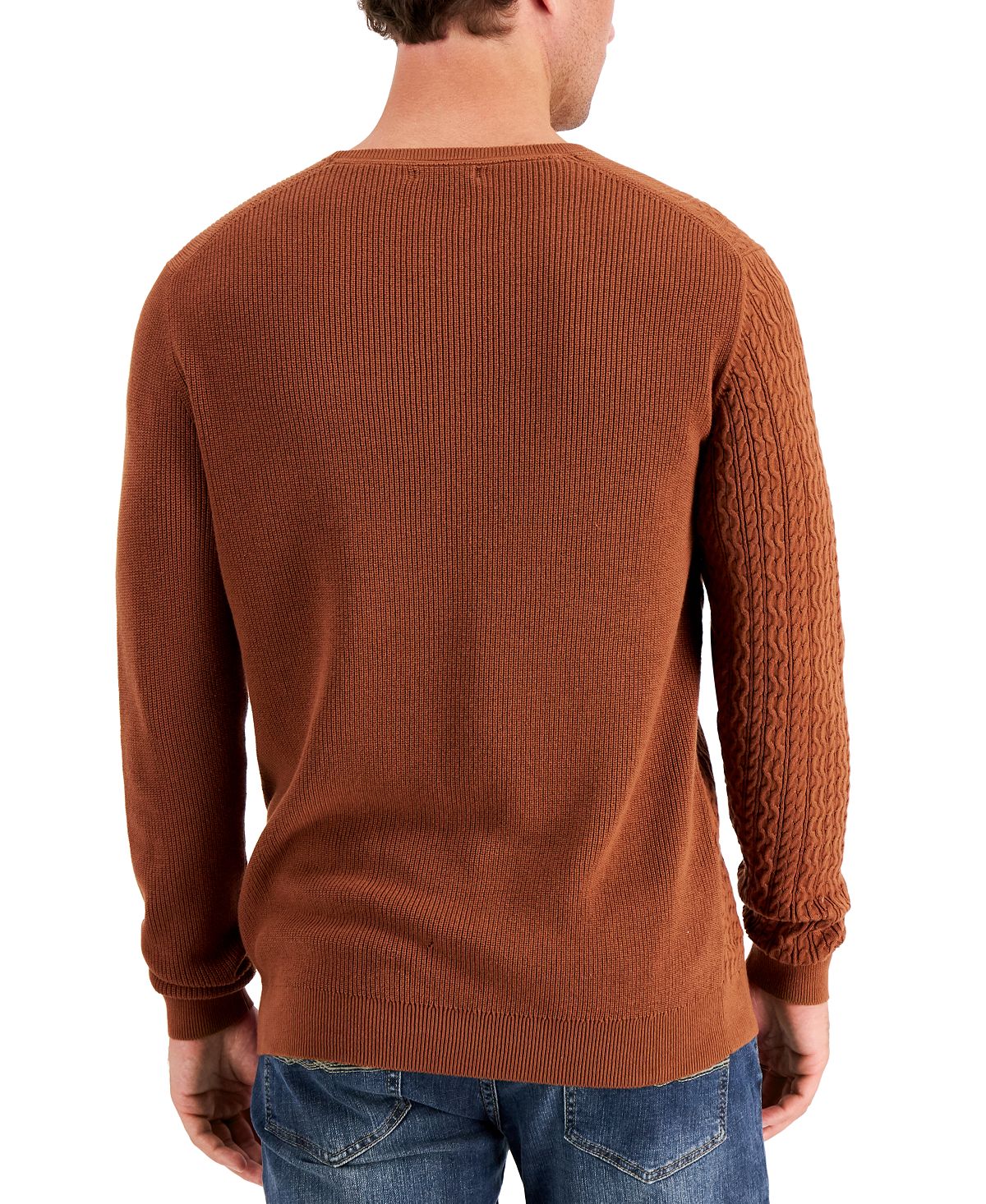 Alfani Geo-stich Sweater Tortoise Shell