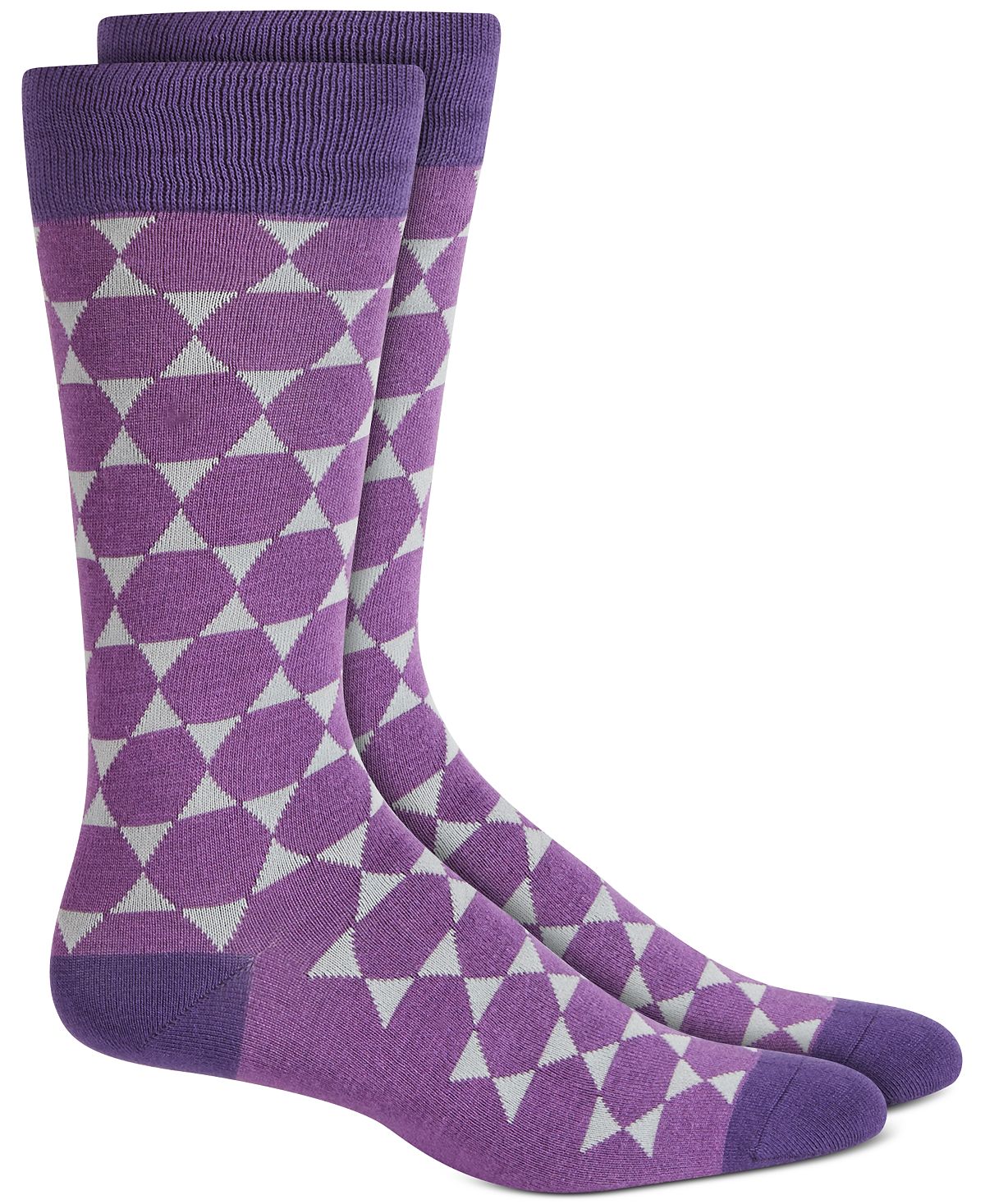 Alfani Geometric Star Socks Purple