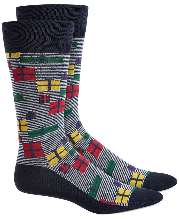 Alfani Gift Boxes Socks Navy Multi